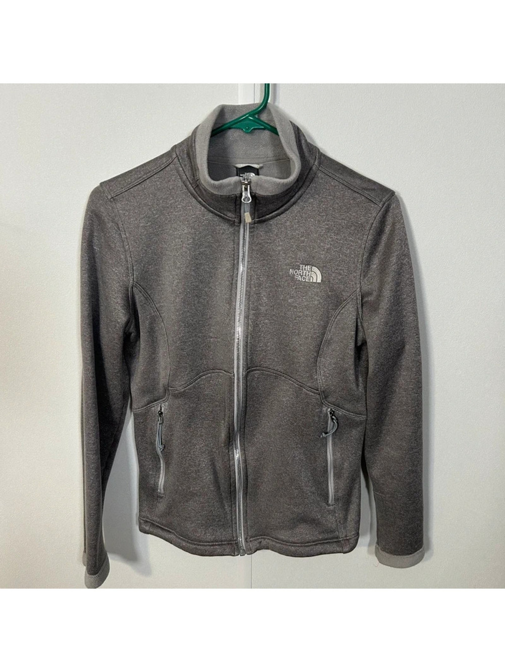 The North Face Women’s M Gray Full Zip Fleece Jacket Soft Shell Outdoor